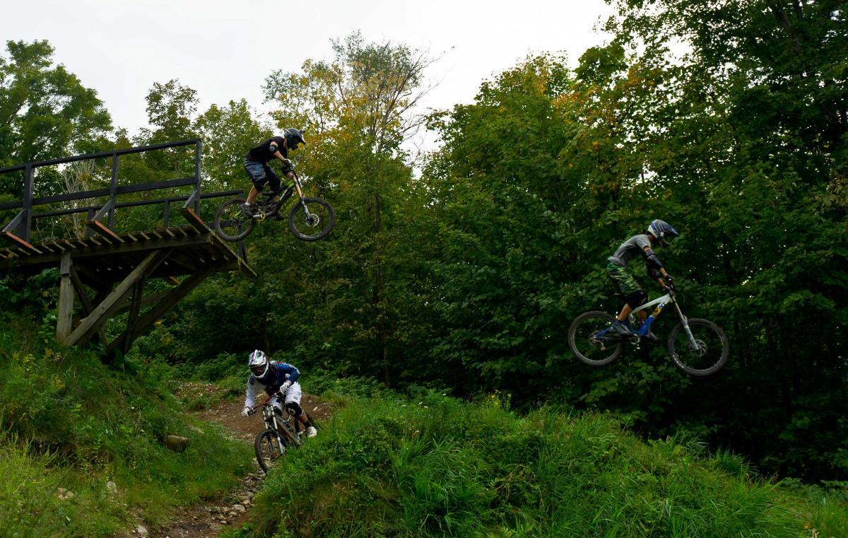 Mont Bromont Mountain Bike Trail in Bromont, Quebec
