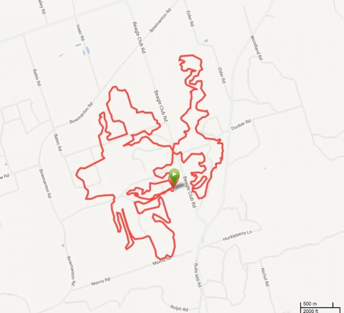 Northumberland Forest Green Mountain Bike Trail in Cobourg, Ontario