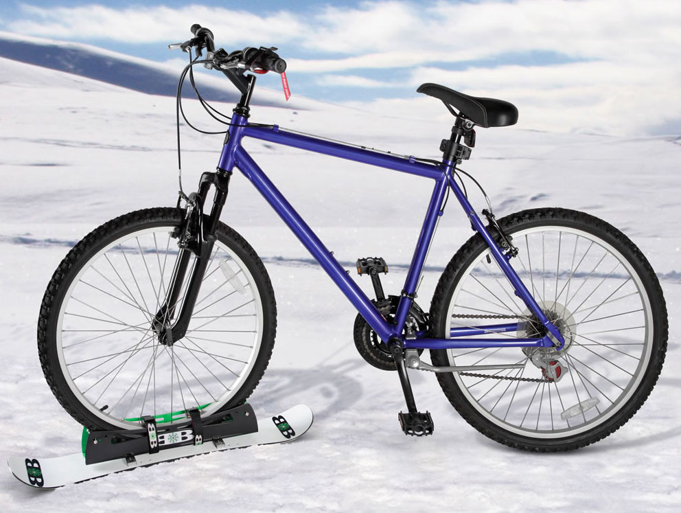 Carrying skis on online a bike