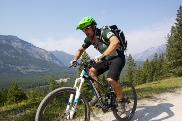 Singletracks.com Editor in Chief Greg Heil on assignment in Banff, Alberta.
