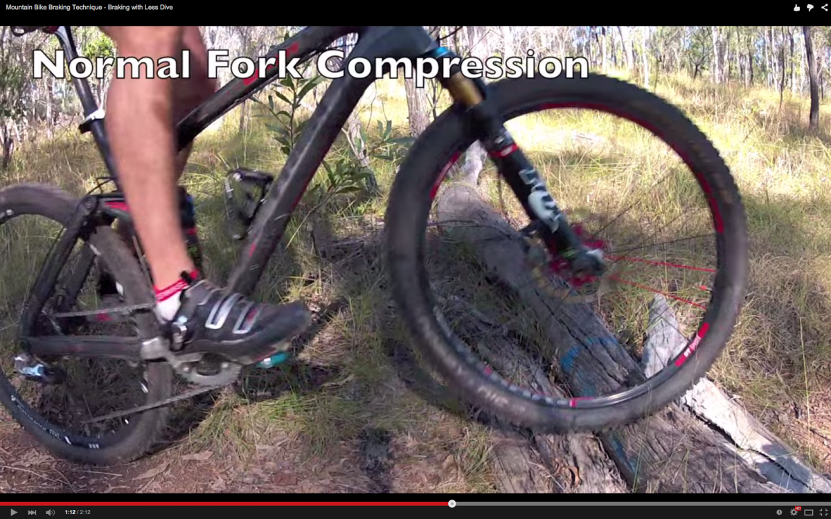 Video Mountain Bike Braking Technique Braking with Less Dive