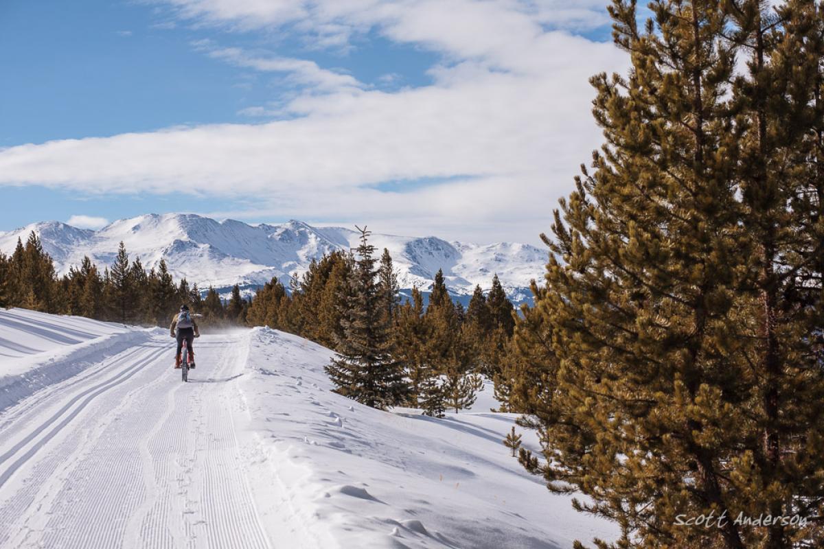 "The vast mountain views on the Mineral Belt Trail." Rider: Nancy Anderson. Photo: Scott Anderson