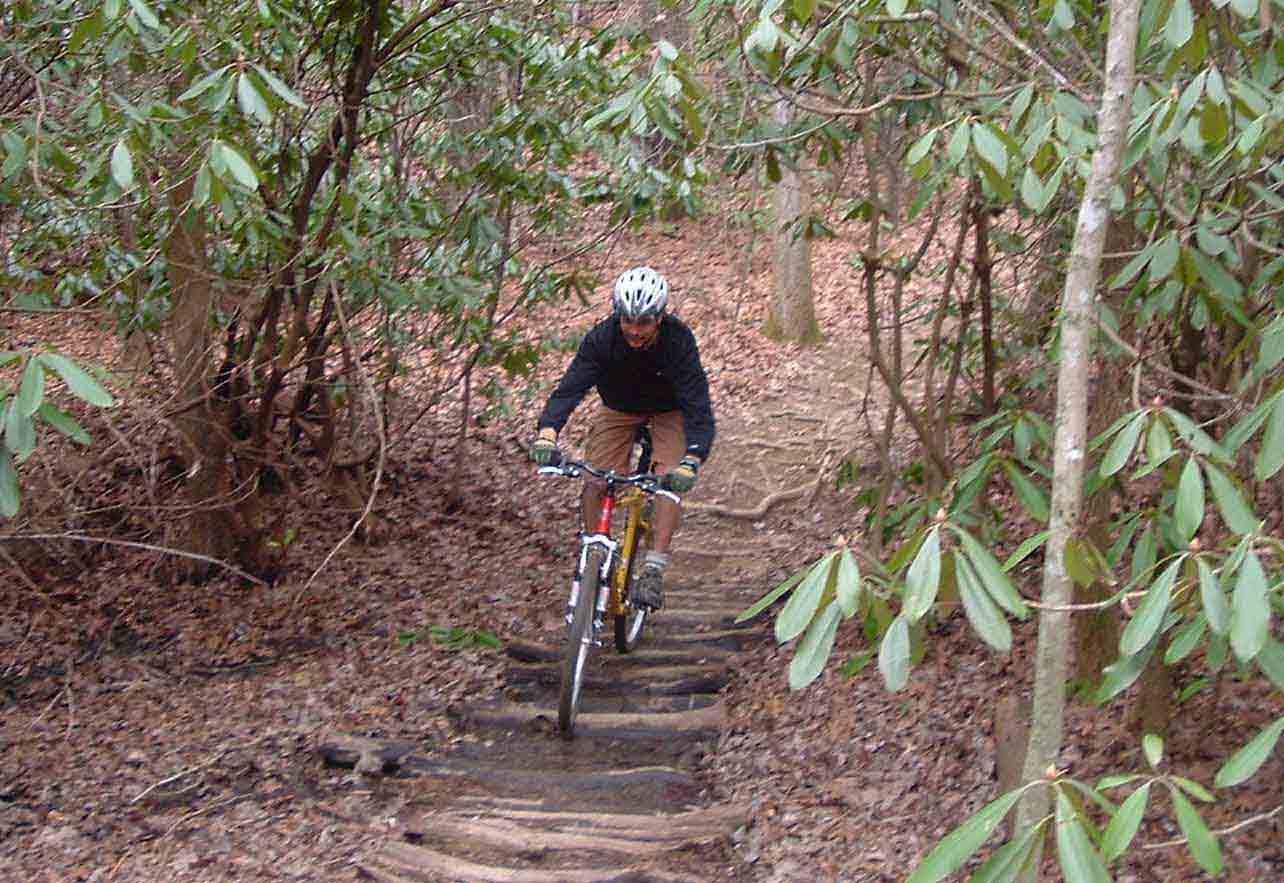 Westwood Park Mountain Bike Trail in Mount Airy, North Carolina