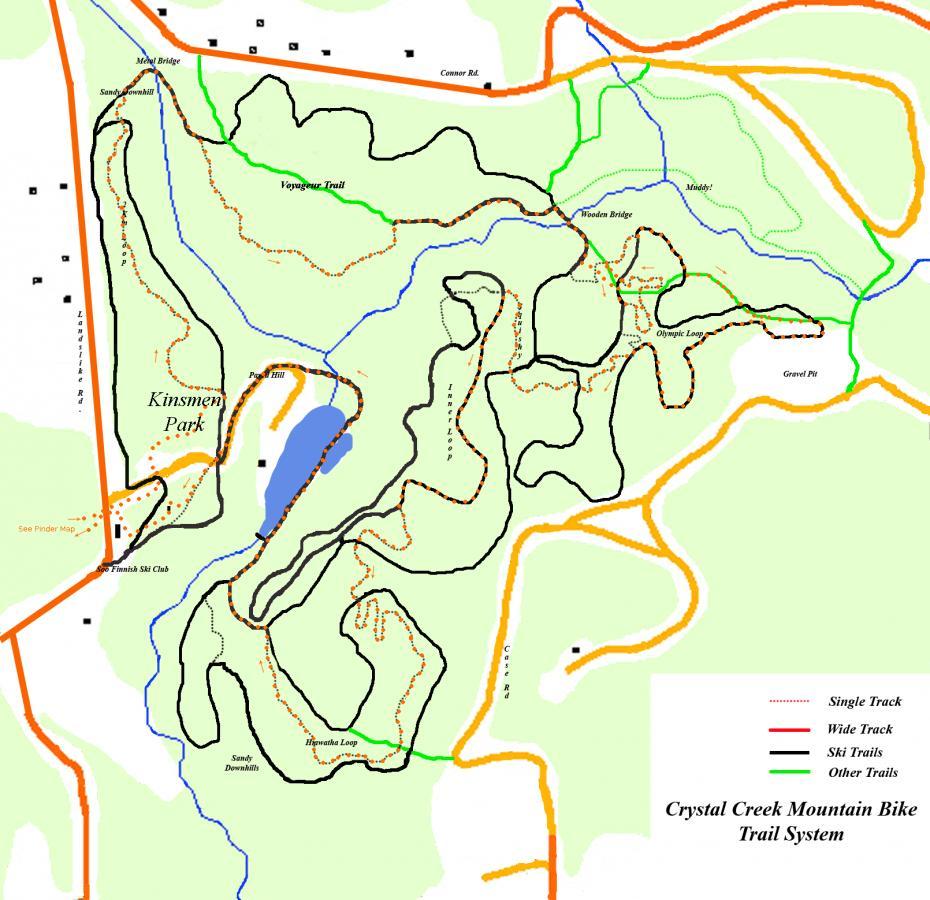 Crystal Creek Mountain Bike Trail in Sault Ste Marie, Ontario
