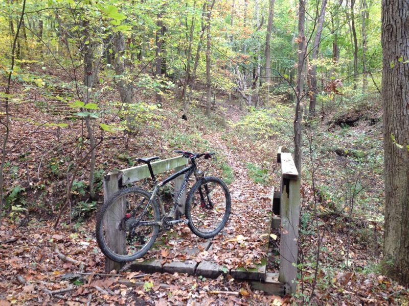 Deer Lakes Park Mountain Bike Trail in Russellton, Pennsylvania