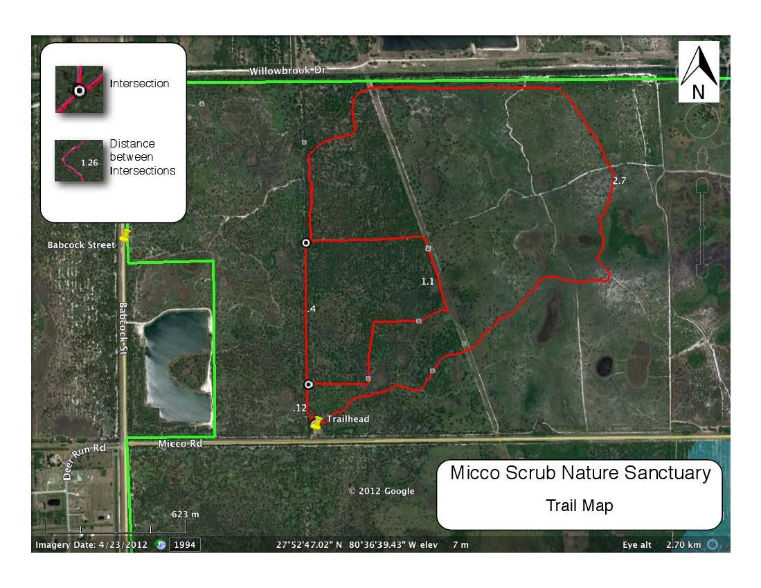 Micco Scrub Sanctuary Mountain Bike Trail in Micco, Florida