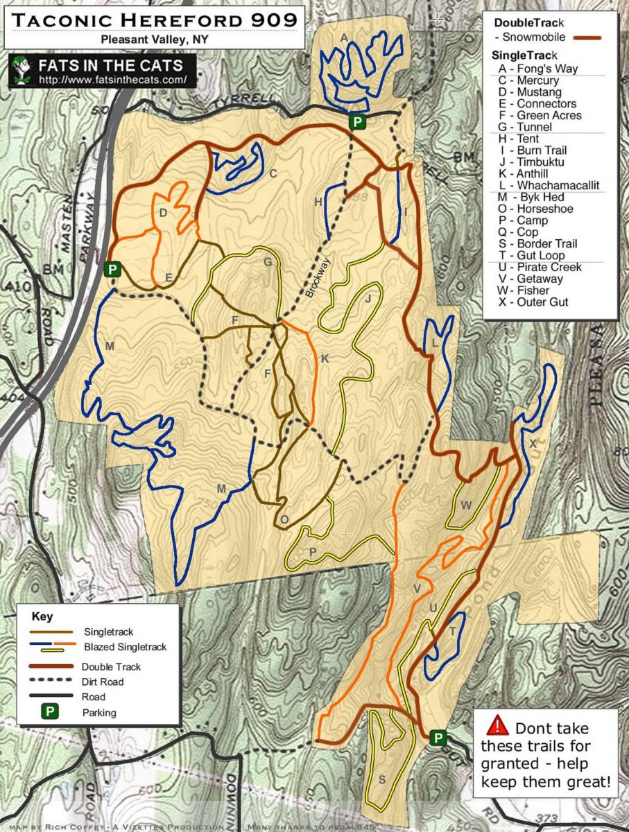 Taconichereford Mountain Bike Trail in Pleasant Valley, New York