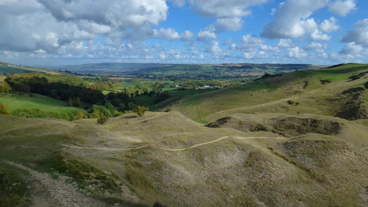 Cleeve Hill Mountain Bike Trail in Cheltenham, England