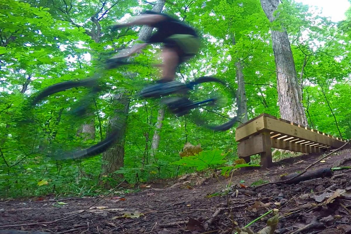 Beulah Park Mountain Bike Trail in Zion, Illinois