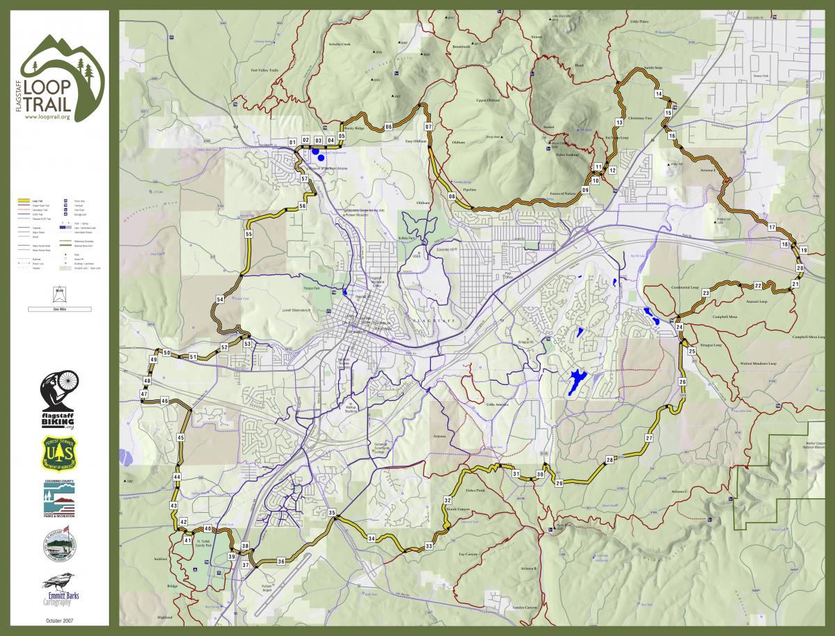 Flagstaff Loop Trail Mountain Bike - Loop Trail Map Oct 07 Segments 46mb  flagstaff trails map