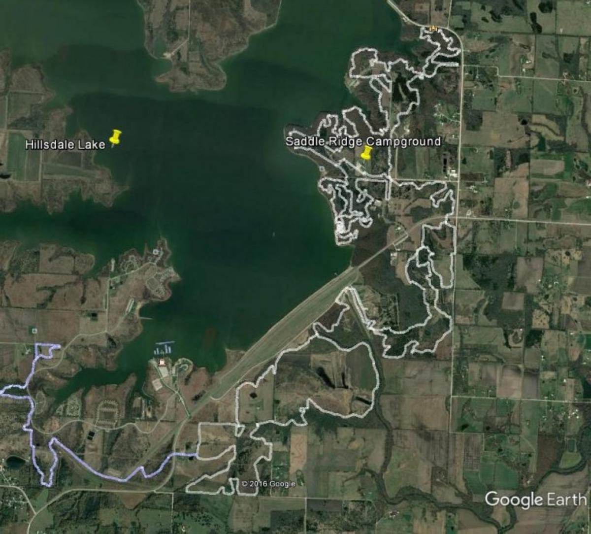 Saddle Ridge Loop Mountain Bike Trail in Paola, Kansas