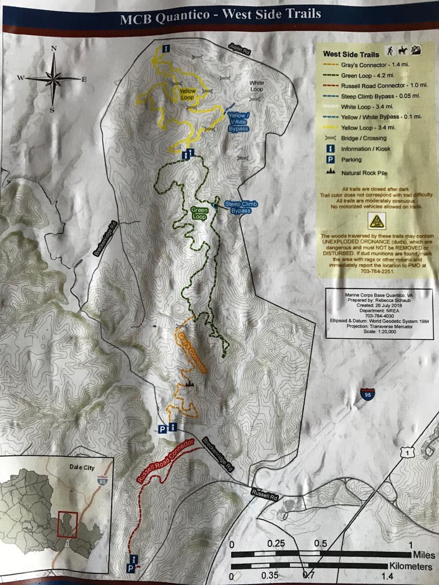 Quantico West Mountain Bike Trail in Quantico, Virginia