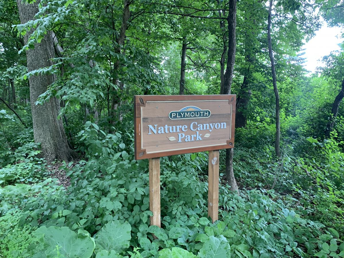 Nature Canyon Park Mountain Bike Trail in Plymouth, Minnesota