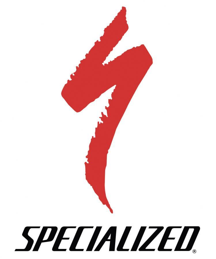 Logo of Specialized, featuring a stylized red "S" above the word "SPECIALIZED" in bold black letters.