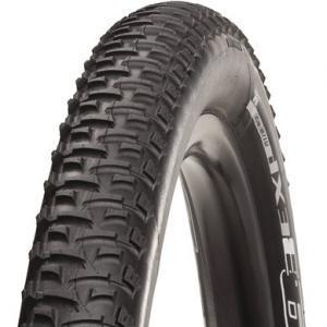 Bontrager 29-3: Close-up image of a mountain bike tire showcasing its tread pattern and sidewall design, suitable for off-road terrain.