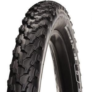 Bontrager 29-3 TLR: A close-up image of a rugged, off-road bicycle tire showcasing its deep tread pattern designed for enhanced grip and traction on uneven surfaces. The tire features a black rubber material with prominent knobs and textures.