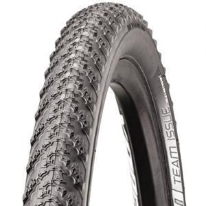 Bontrager XR0: Close-up image of a mountain bike tire with a textured tread designed for traction on uneven surfaces, displaying the brand name on the sidewall.