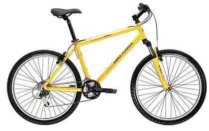 Gary Fisher Advance: A bright yellow mountain bike with a sturdy frame, black accents, and thick tires. The bike features a comfortable seat and standard handlebars, making it suitable for off-road riding.
