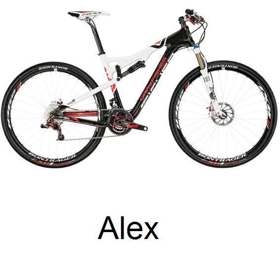 Gary Fisher Superfly 100: Mountain bike featuring a black and white design with red accents, showcasing a lightweight frame, front suspension, and rugged tires suitable for off-road terrain.