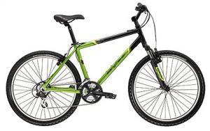 Gary Fisher Tarpon: A black and green mountain bike with wide tires, a comfortable seat, and a sturdy frame suitable for outdoor trails and off-road riding.