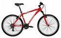 Gary Fisher Tarpon: A red mountain bike with black accents, featuring thick tires and a sturdy frame, positioned against a white background.