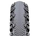 Maxxis High Roller SS: Close-up of a bike tire showing a patterned tread design for improved traction and stability.