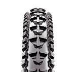 Maxxis High Roller UST: Close-up view of a motorcycle tire showcasing its tread pattern, designed for off-road traction and durability.