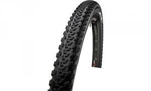 Specialized Fast Trak: Black mountain bike tire with a rugged tread pattern, displayed at an angle to emphasize its design and features.