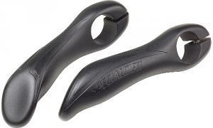 Specialized P2 Overendz: Black bicycle tire levers designed for removing and installing tire beads. The levers have a curved shape with a grip-enhancing texture and an opening for better leverage.