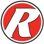Red and white circular logo featuring a bold, stylized letter "R" in the center. The "R" is black outlined, and the overall design is simple and modern.