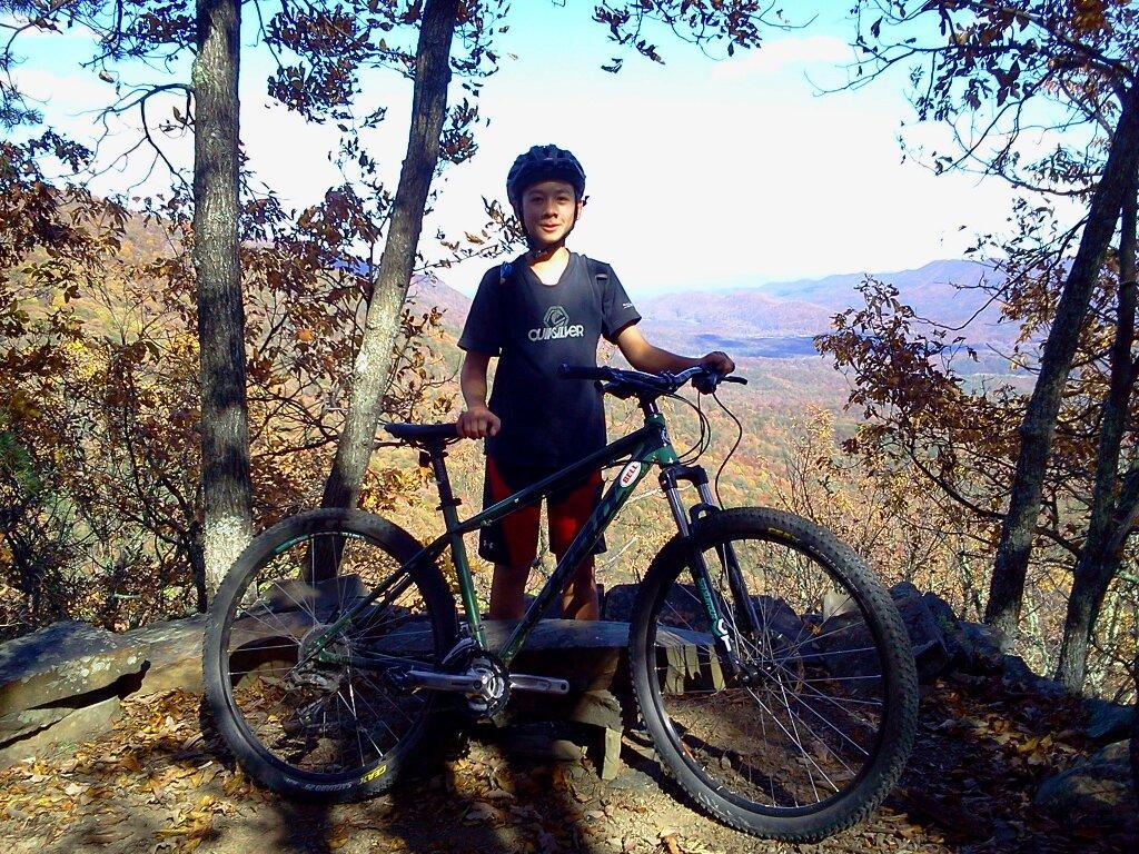  Douthat State Park mountain bike trail.
