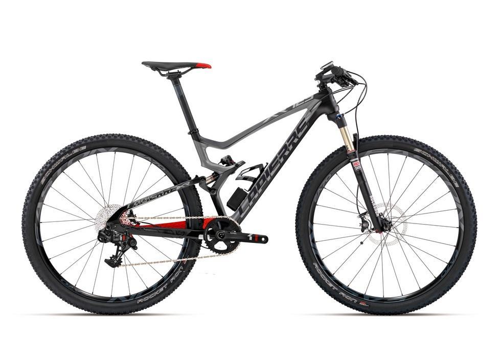 Lapierre XR 729: A modern mountain bike with a lightweight black and red frame, featuring front suspension, disc brakes, and rugged tires, designed for off-road cycling.