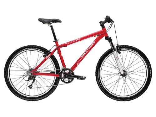 Gary Fisher Marlin: A red mountain bike with a lightweight frame, front suspension, and knobby tires designed for off-road cycling.