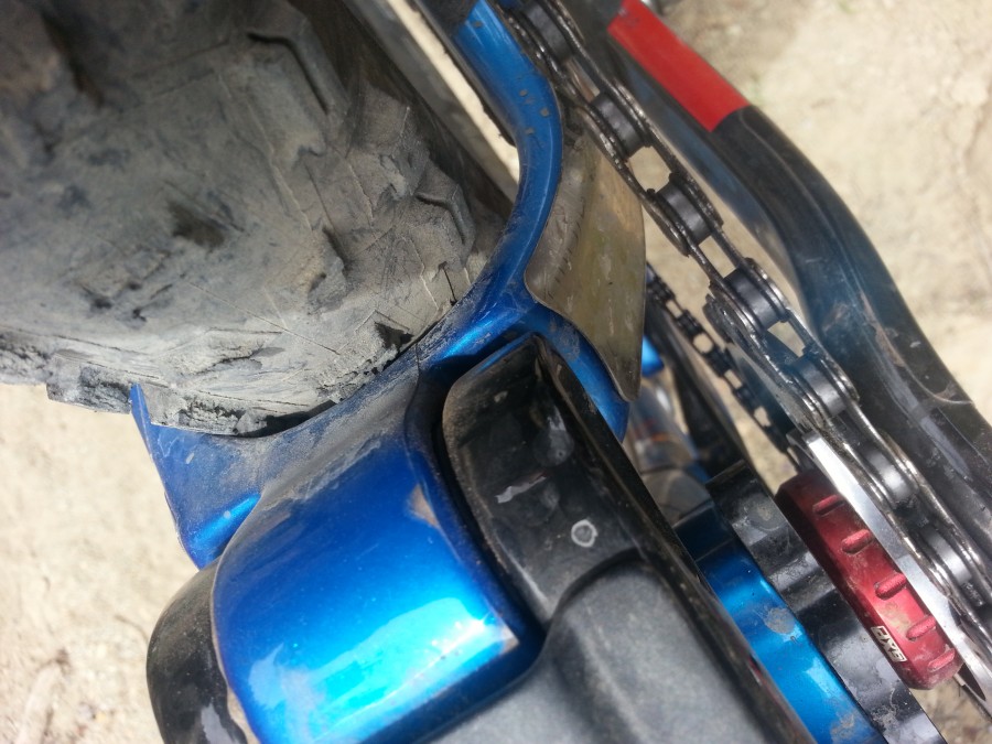bike fender rubbing tire