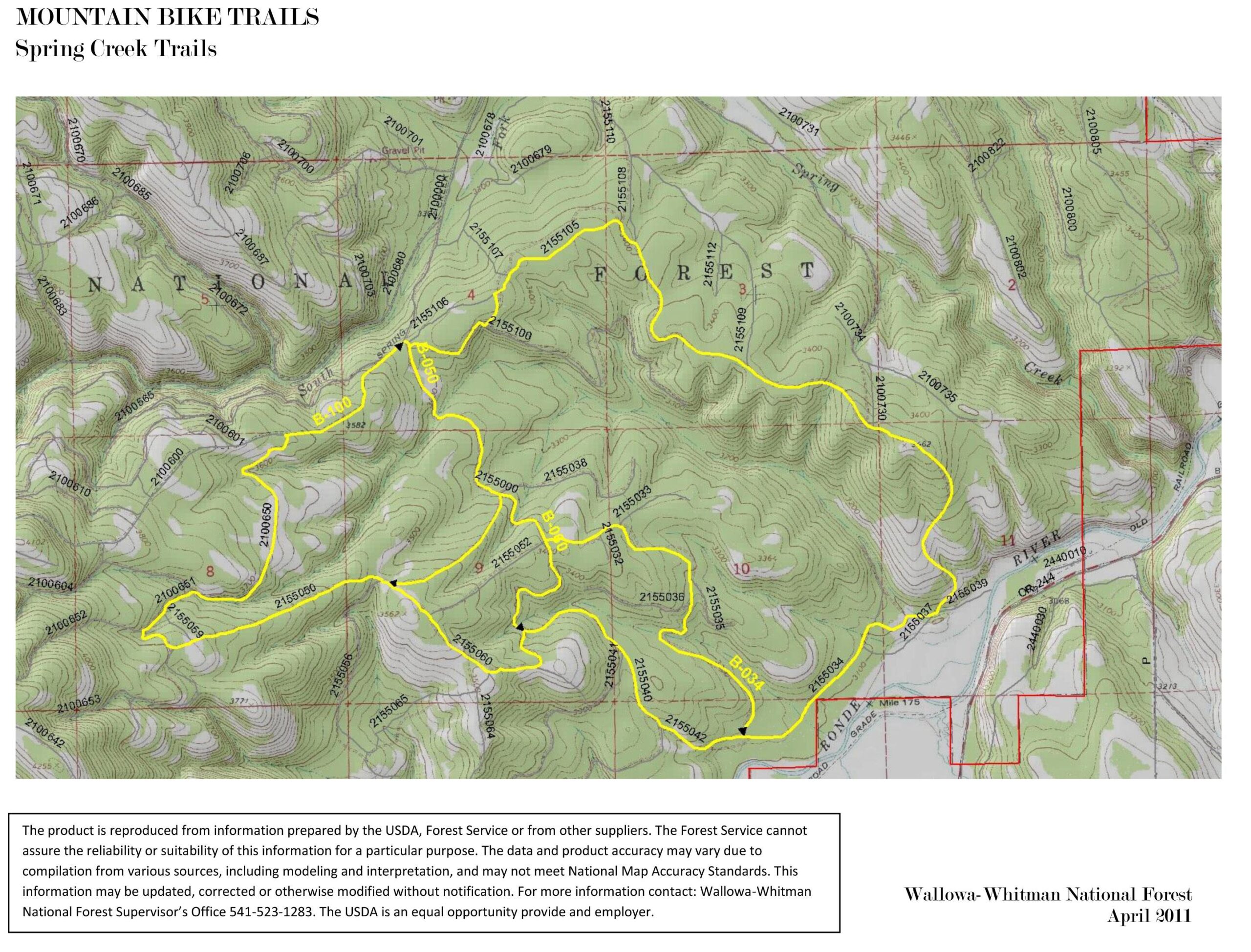 Spring Creek Mountain Bike Trail in La Grande, Oregon - Directions ...