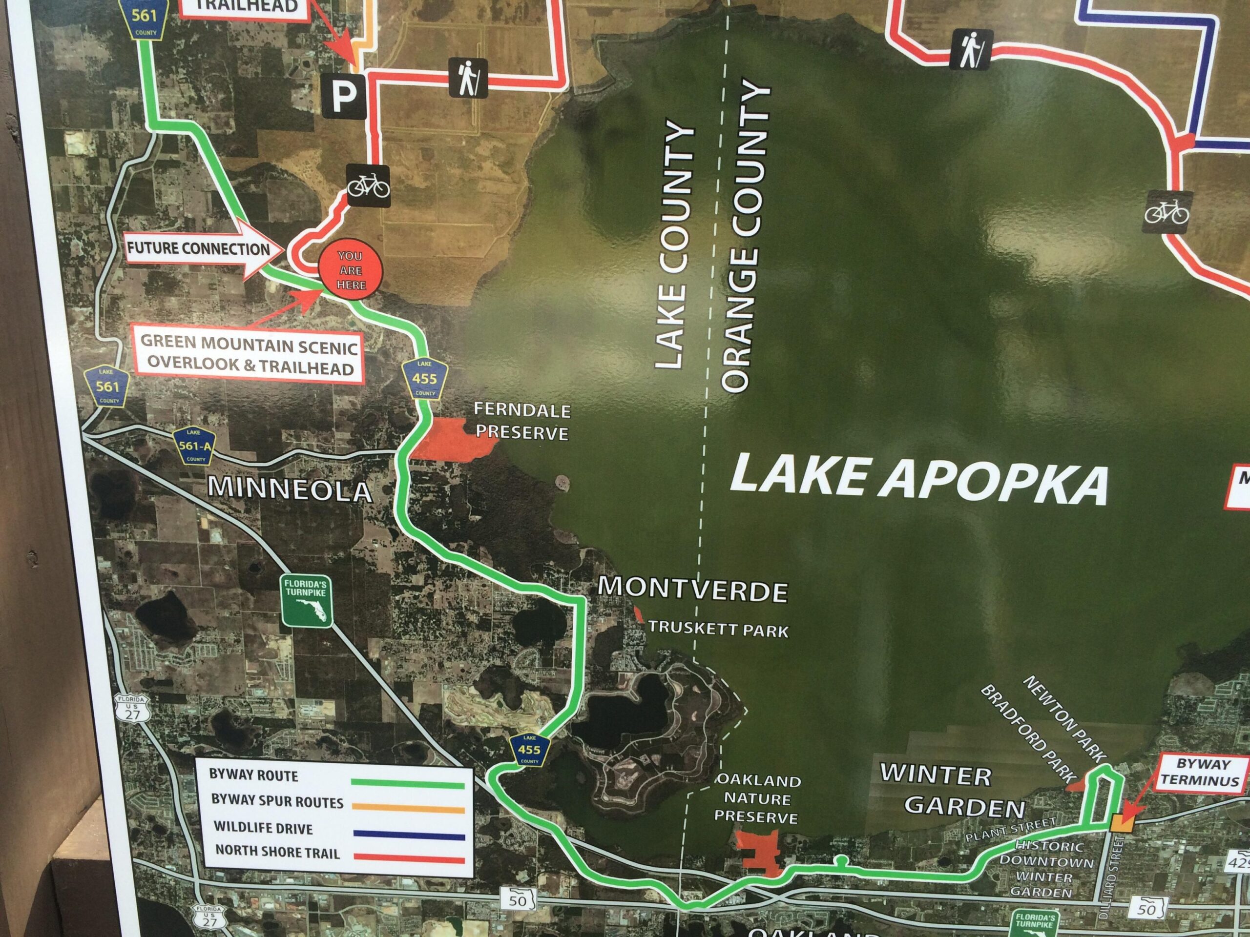  Lake Apopka Restoration Area mountain bike trail.