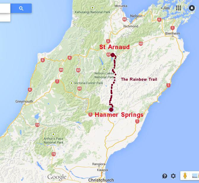 Rainbow Trail Mountain Bike Trail in Hanmer Springs, South Island