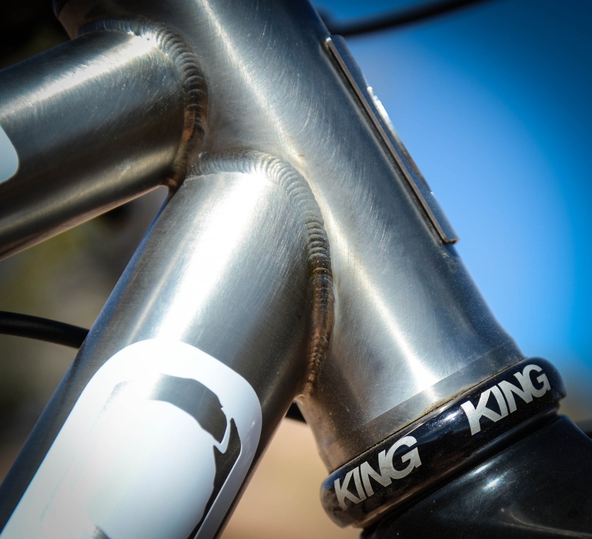 A relatively slack head angle for a tight racing machine