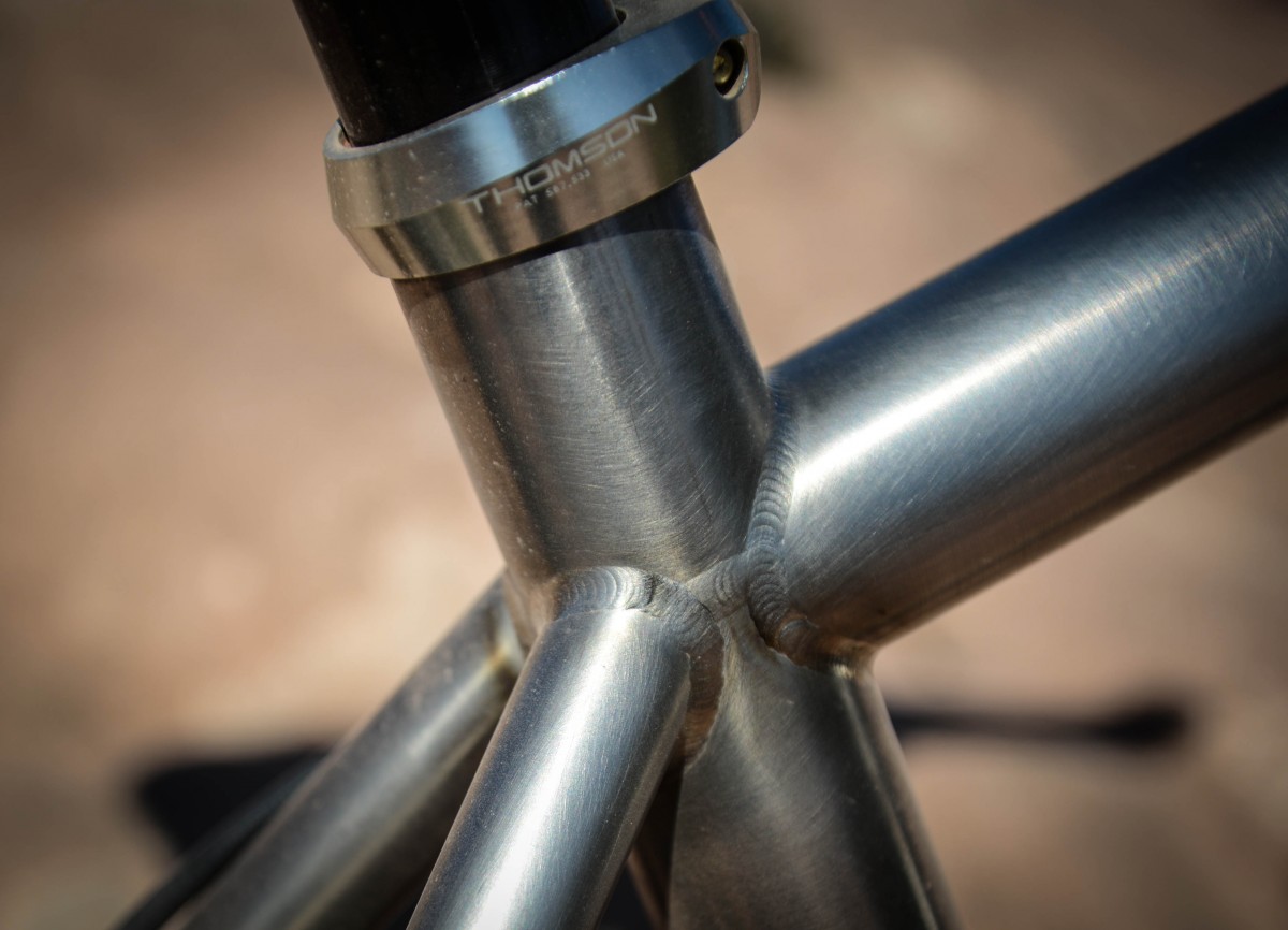 An example of the meticulous and beautiful welds on this bike