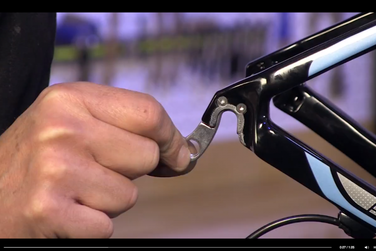 attaching derailleur to frame