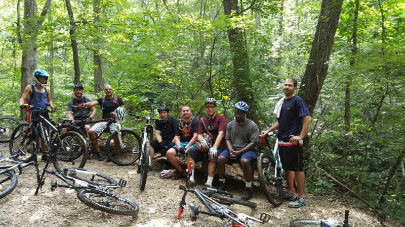  Chicopee Woods mountain bike trail.