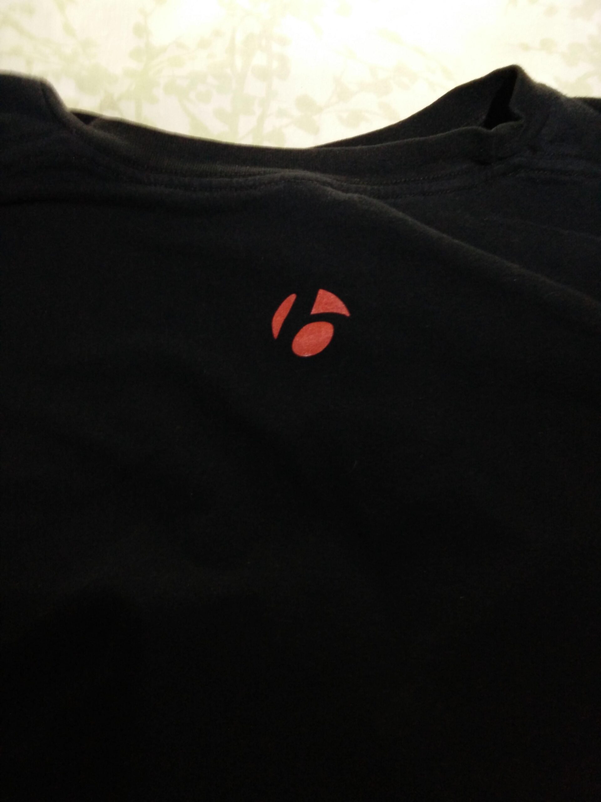 Bontrager Bontrager Logo T-Shirt: Black t-shirt with a small red logo located near the neckline on the back.