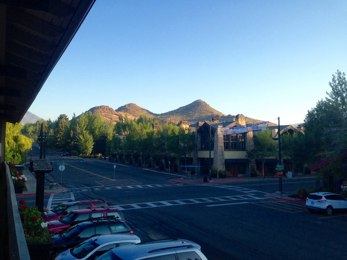 Good morning Ketchum! View from one of the decks at the Tamarack.