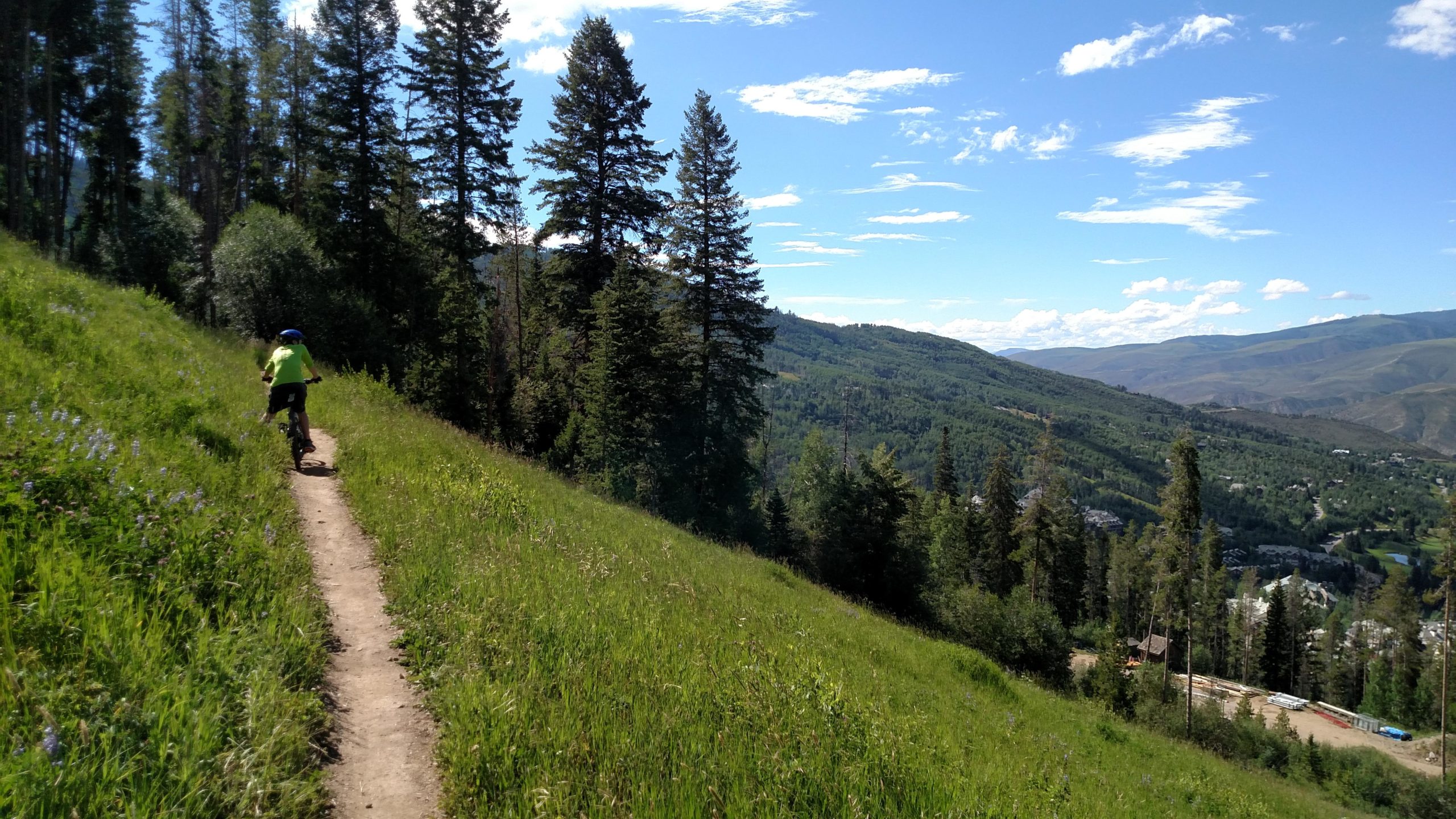  Vail Mountain Bike Park mountain bike trail.