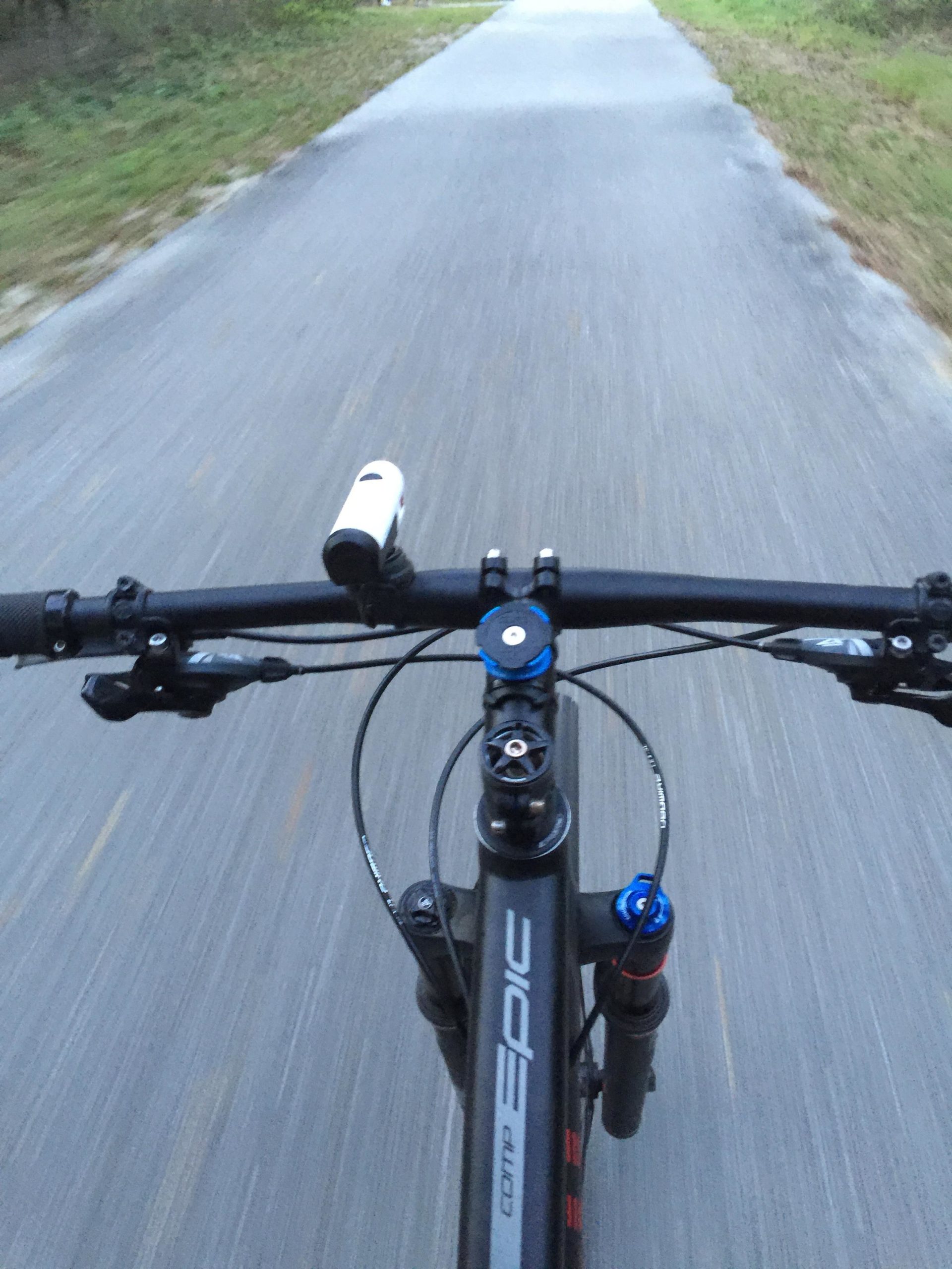 A close-up view of a bike