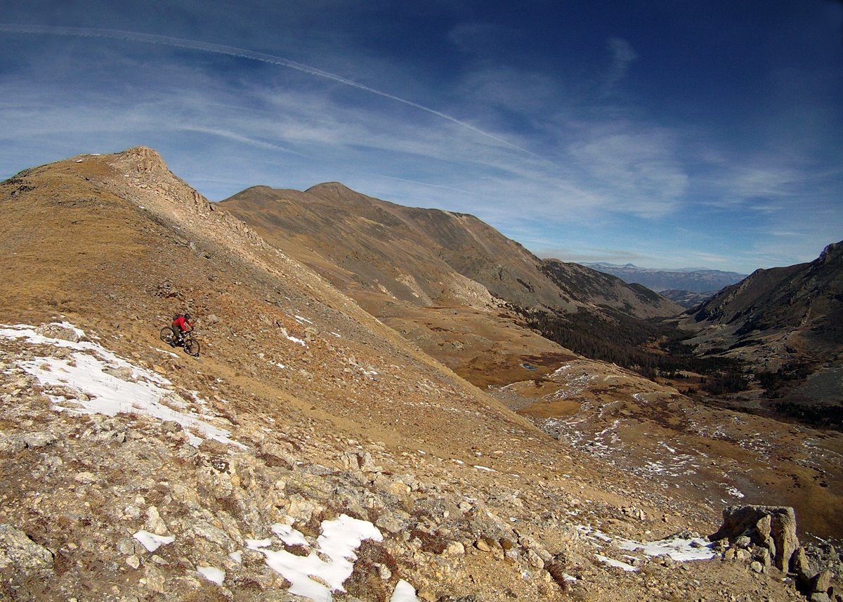 Descending off the Monarch Crest. Rider: Greg Heil. Photo: Marcel Slootheer