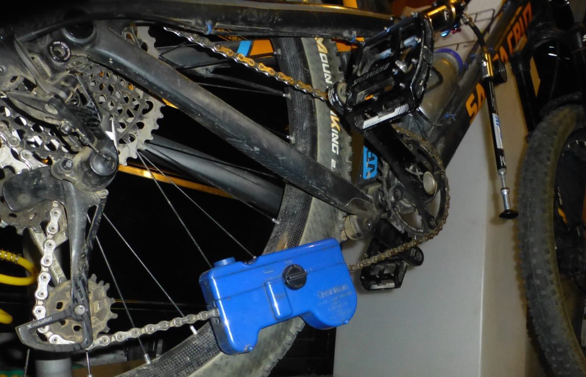 A clean chain does wonders to keep a smooth, efficiently running bike, and a chain scrubber makes the job easier.