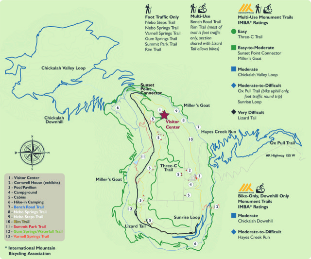 Mount Nebo State Park Mountain Bike Trail in Dardanelle, Arkansas
