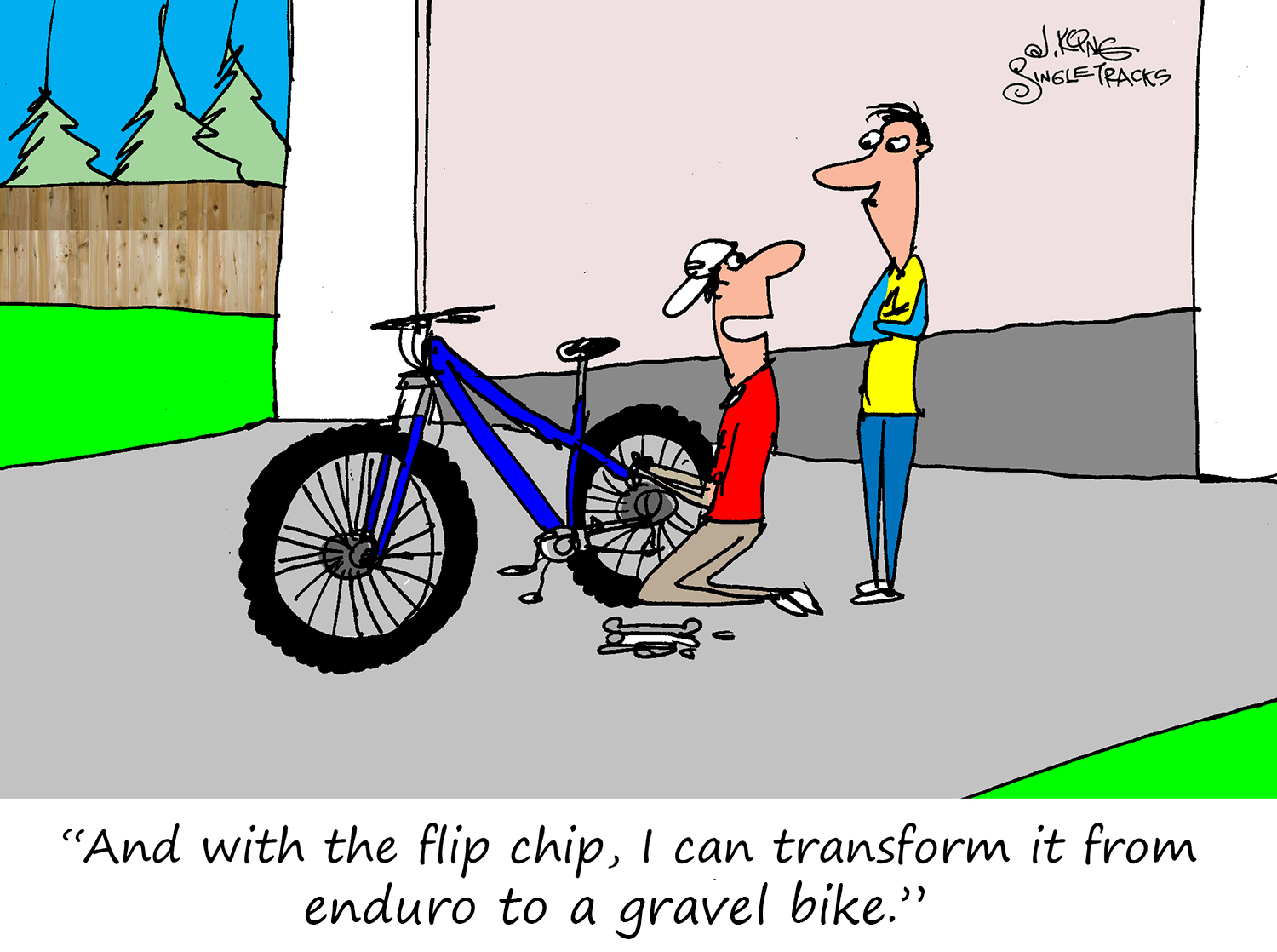 The Magic of Mountain Bike Flip Chips [Cartoon] Singletracks Mountain