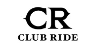 Black logo featuring the letters "CR" above the words "CLUB RIDE" in a bold font on a white background.